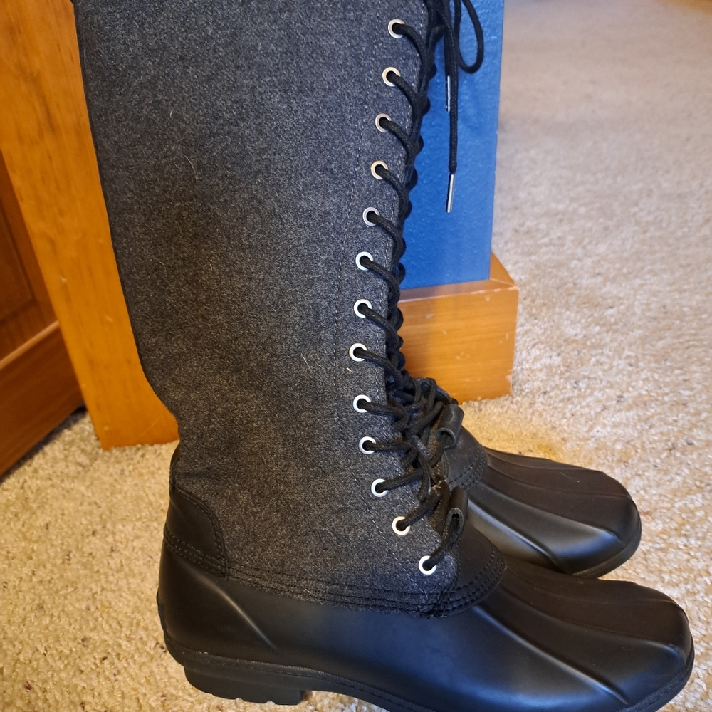 Michael Kors lace up wool boots